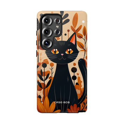 Black Cat Glow Samsung S25 Ultra Case - Tough