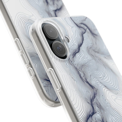 White Lite Phone Case for iPhone - Nordic Ridge Topo