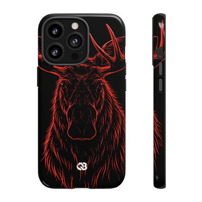 Nordic Moose Contour · Tough Phone Case for iPhone · Red