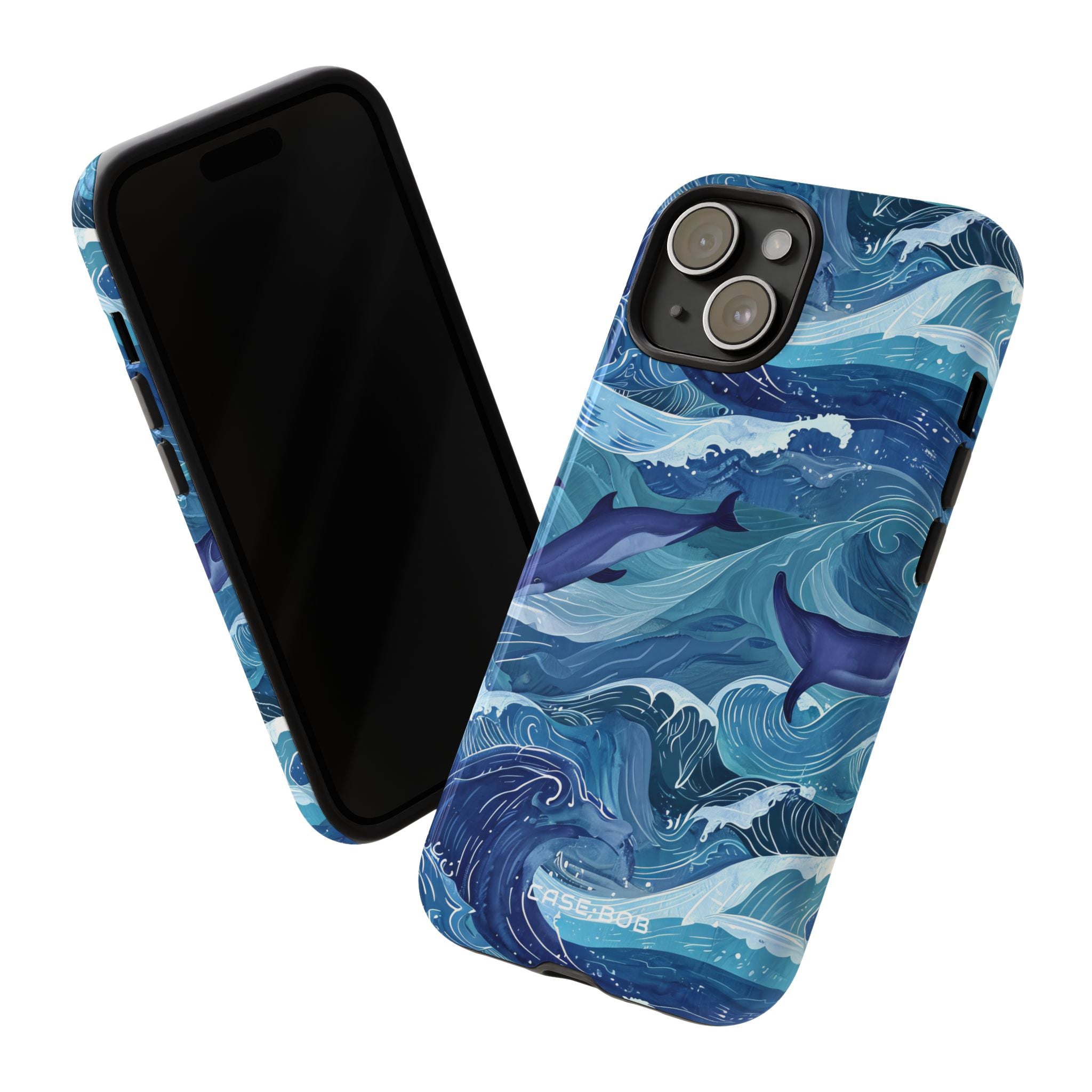 Dolphin Waves iPhone 15 Case - Tough