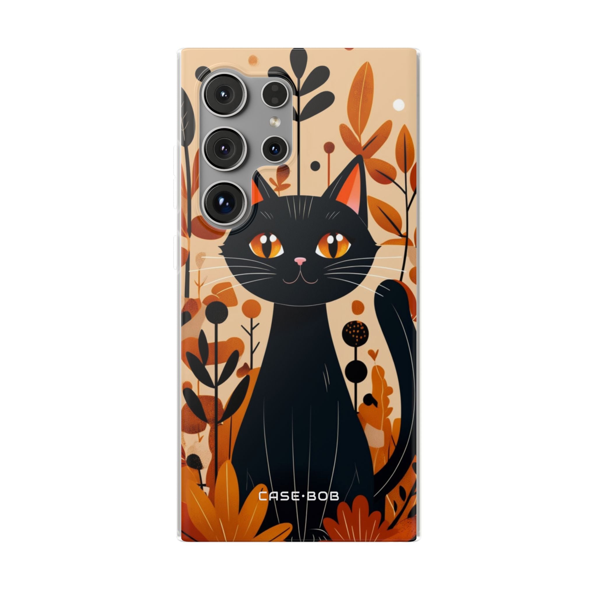 Black Cat Glow Samsung S24 Ultra Case - Soft