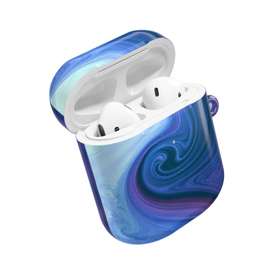Azure Fluid Swirl · Hard Case for AirPods & AirPods Pro · Blue