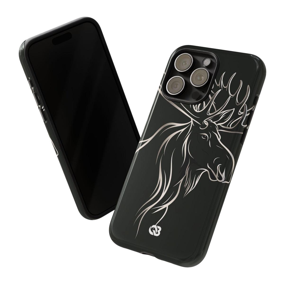 Nordic Moose Contour · Tough Phone Case for iPhone · Black