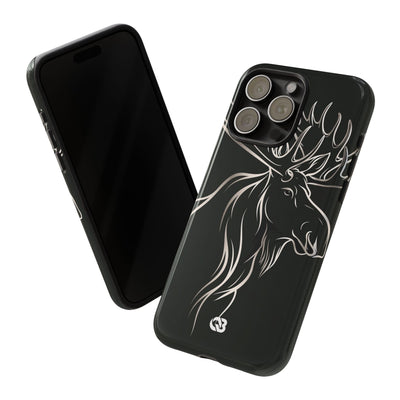 Nordic Moose Contour · Tough Phone Case for iPhone · Black