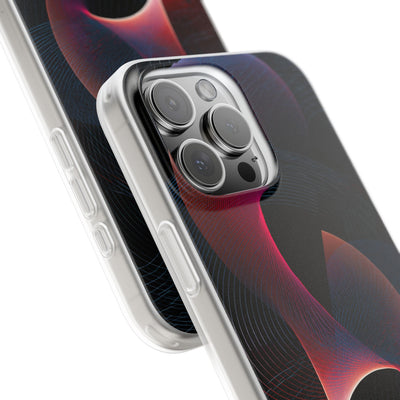 Black Lite Phone Case for iPhone - Cobalt Crimson Flux