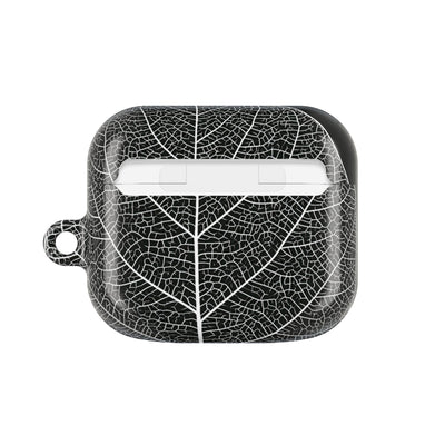 Monochrome Leaf Skeleton · Hard Case for AirPods & AirPods Pro · Black