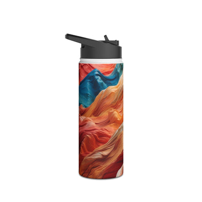 Fabric Peaks Sunset - Stainless Steel Water Bottle