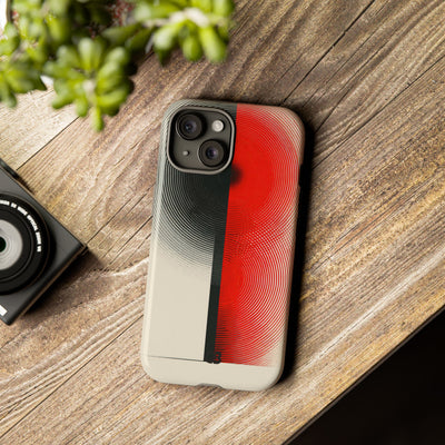 Red Tough Phone Case for iPhone - Split Signal Red