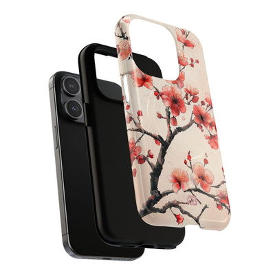 Crimson Silk Flora · Tough+ Custodia per iPhone · Magsafe