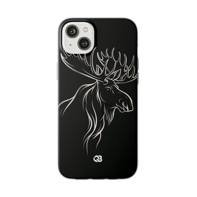 Nordic Moose Contour · Lite Phone Case for iPhone ·  Black
