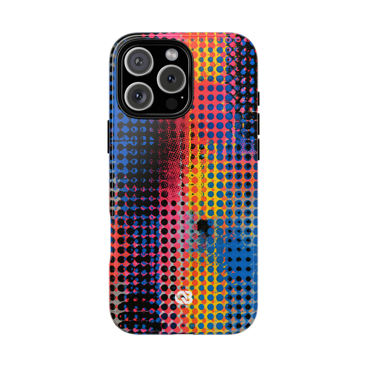 Chromatic Halftone Grid · Tough Phone Case for iPhone · Blue