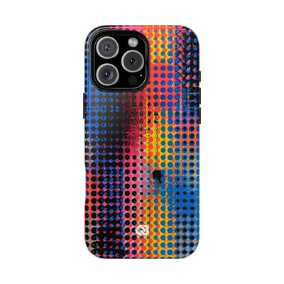 Chromatic Halftone Grid · Tough Phone Case for iPhone · Blue