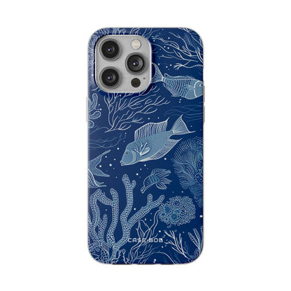 Navy Scale Reef iPhone 14 Pro Max Case - Soft