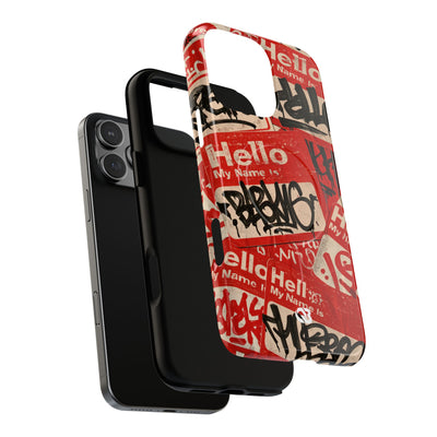 Slap Tag Collage · Tough 2.0 Magnetic Phone Case for iPhone · Red