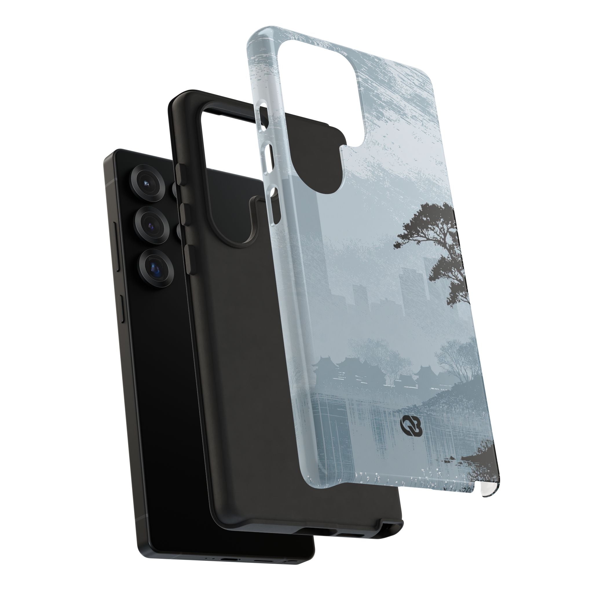 Grey Tough Phone Case for Samsung - Steel Slate Zen