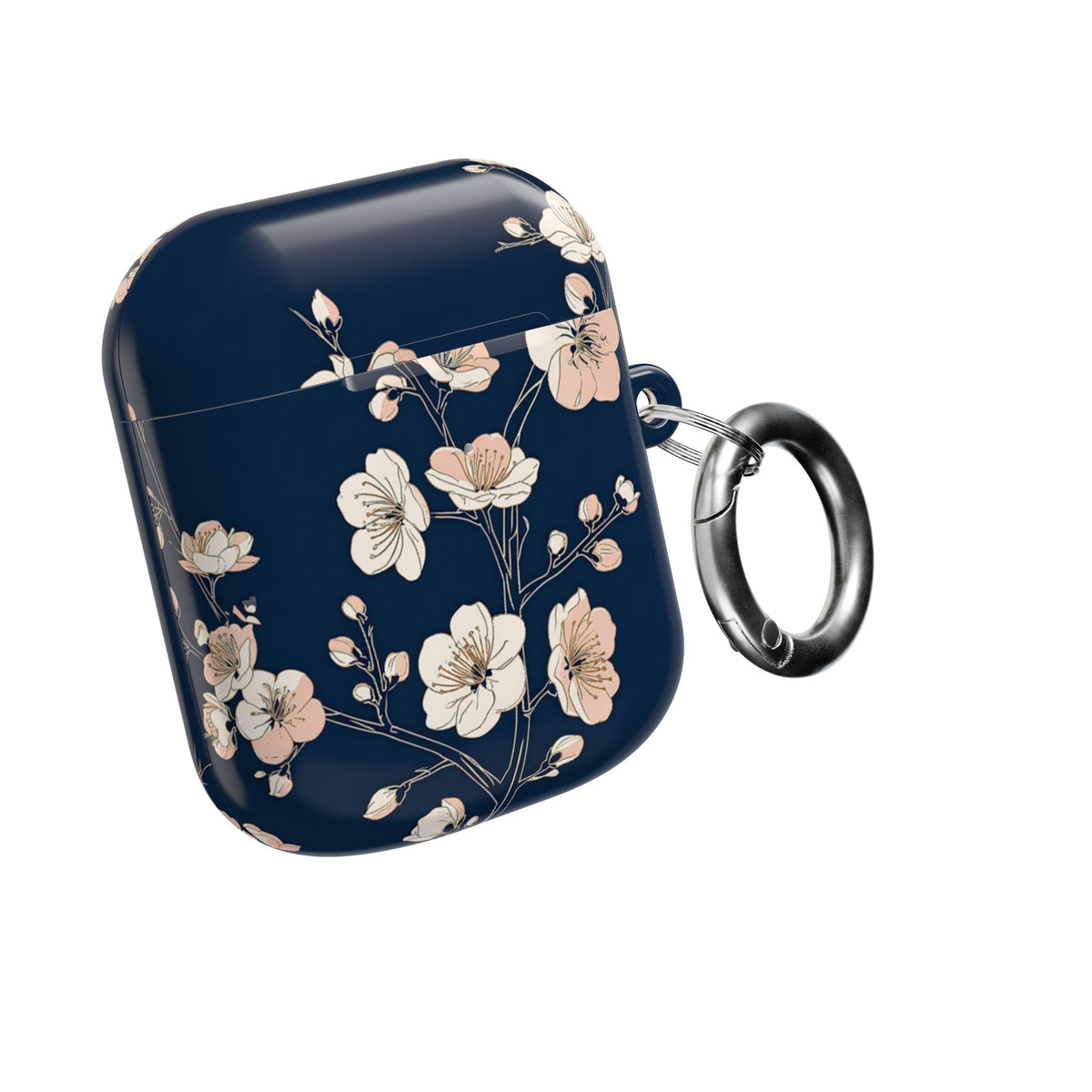 Midnight Plum Blossom · Hard Case for AirPods & AirPods Pro · Blue