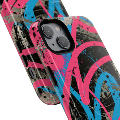 Cyber Splatter Flow · Tough 2.0 Magnetic Phone Case for iPhone · Pink