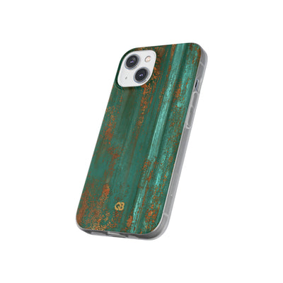 Teal Lite Phone Case for iPhone - Verdigris Copper Siding