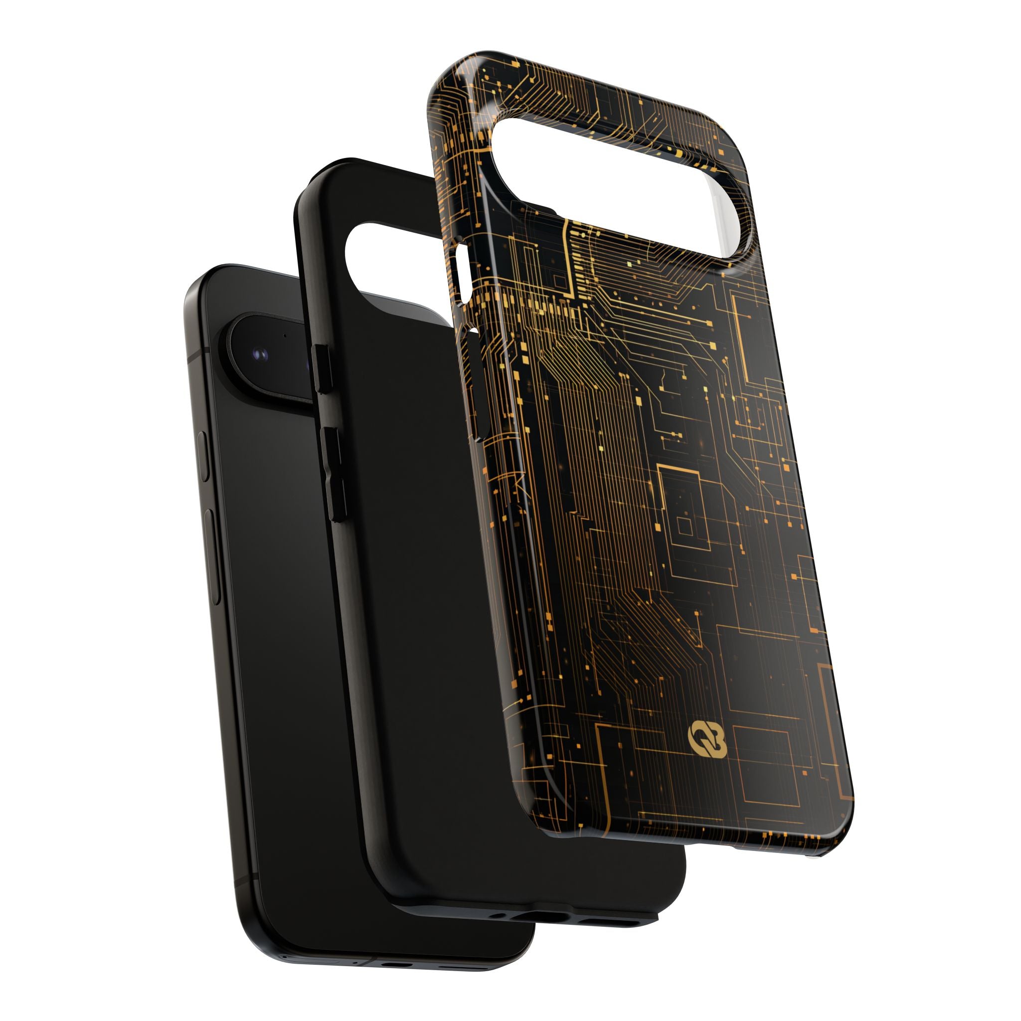 Gold Tough Phone Case for Google Pixel - Amber Core Mainframe