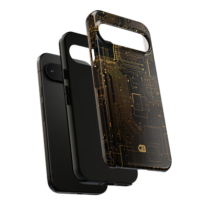 Gold Tough Phone Case for Google Pixel - Amber Core Mainframe
