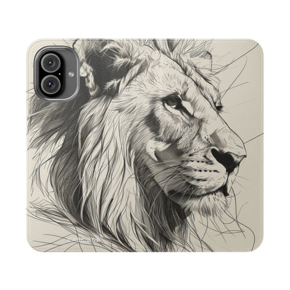 Lion Whisper Gray - iPhone 16 Plus Case - Wallet