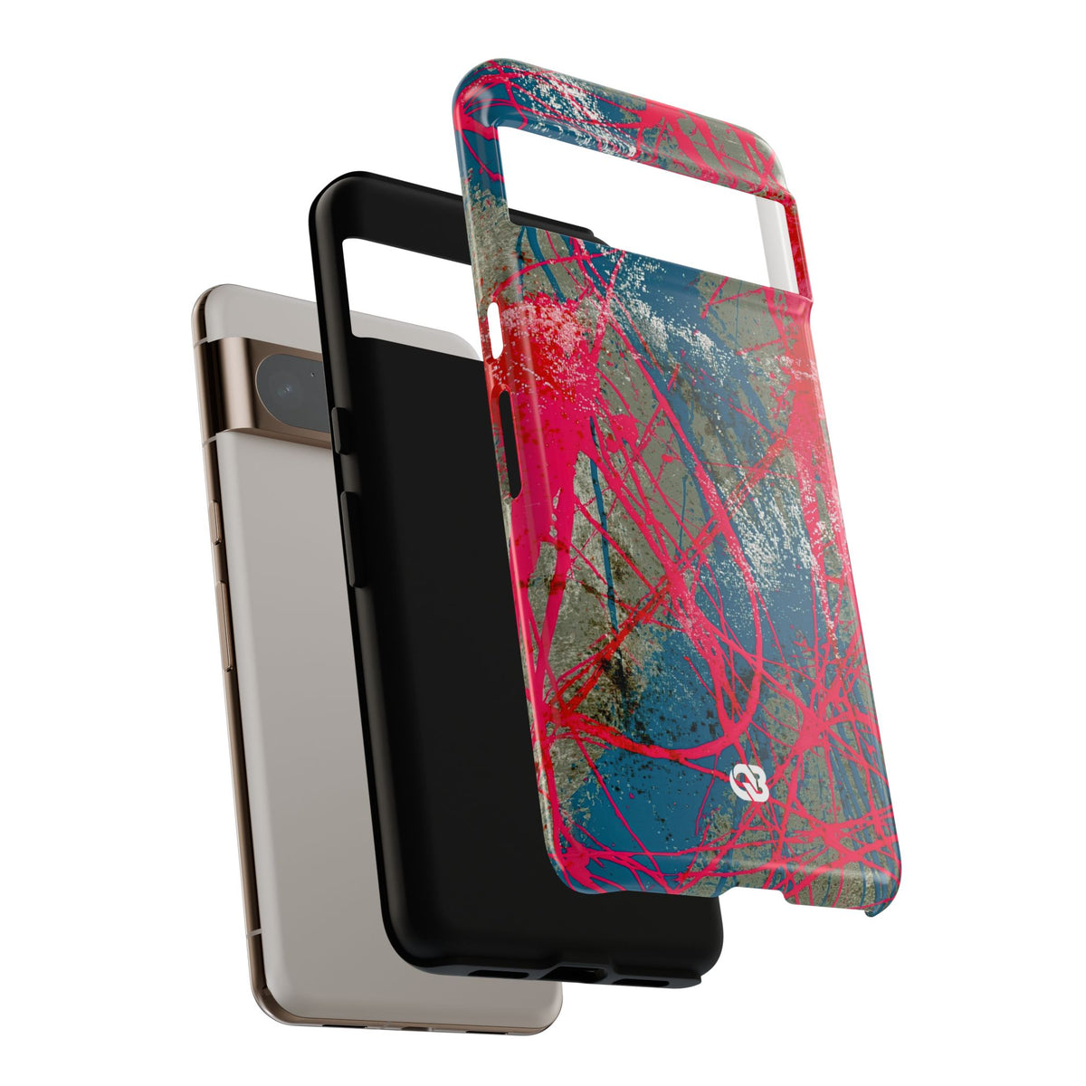 Neon Static Drip · Tough Phone Case for Pixel ·  Pink
