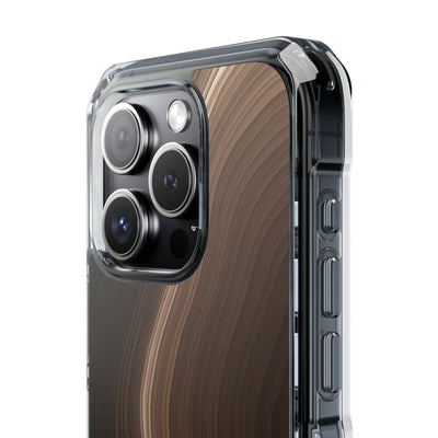 Umber Strata · Clear Impact Magnetic Phone Case for iPhone · Brown