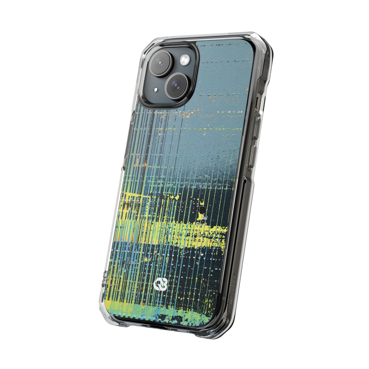 Acid Raster Circuit · Clear Impact Magnetic Phone Case for iPhone · Teal