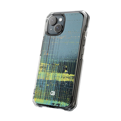 Acid Raster Circuit · Clear Impact Magnetic Phone Case for iPhone · Teal