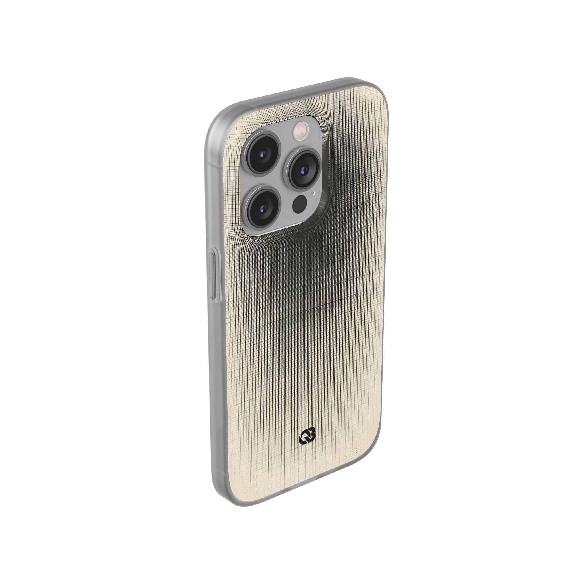 Beige Lite Phone Case for iPhone - Carbon Screen Grid