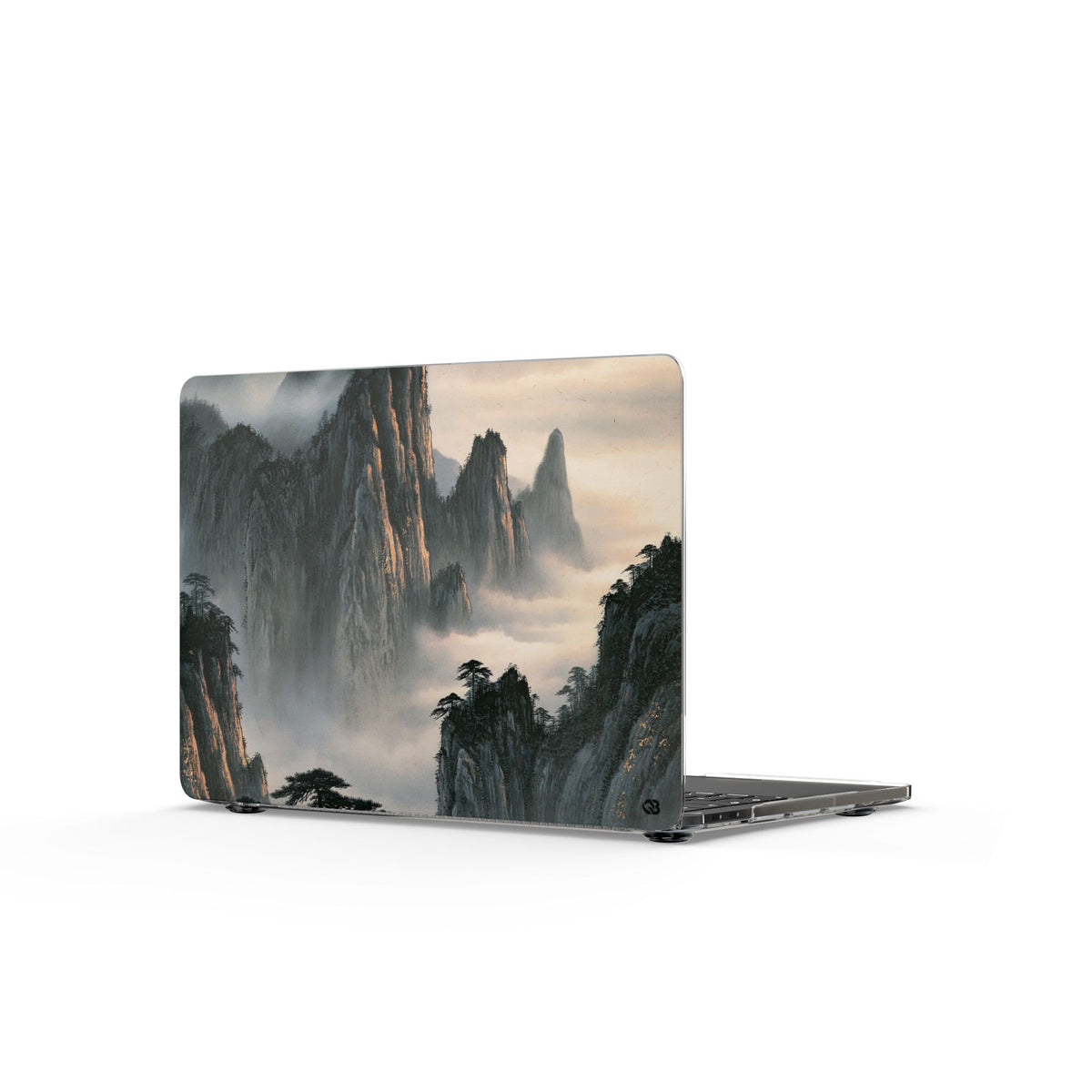 Sacred Mountain Mist · Clear Hard Case for MacBook · Beige