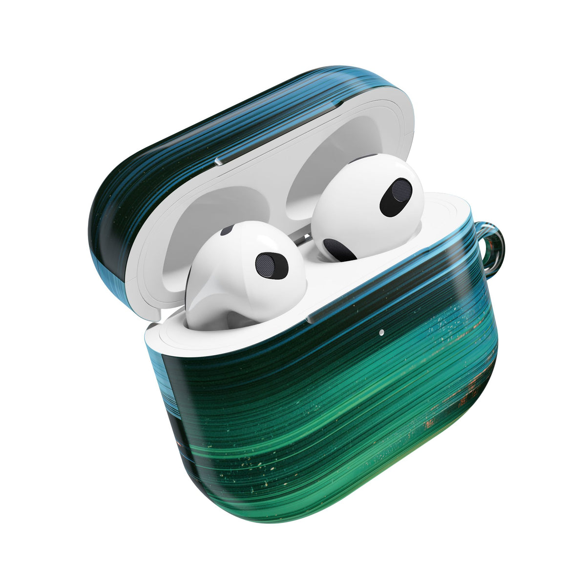 Digital Shoreline Drift · Hard Case for AirPods & AirPods Pro · Teal