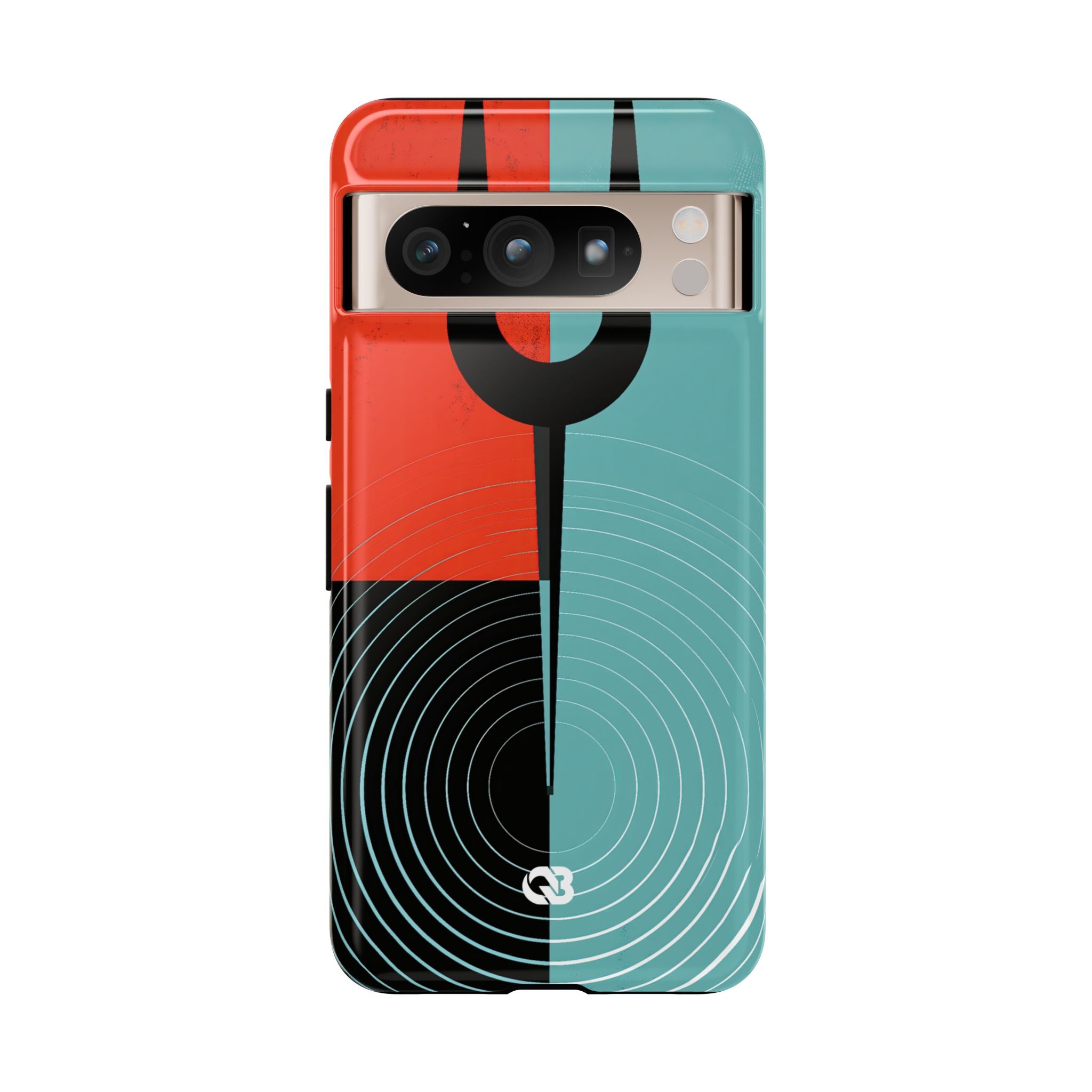 Teal Tough Phone Case for Google Pixel - Sonic Static Split
