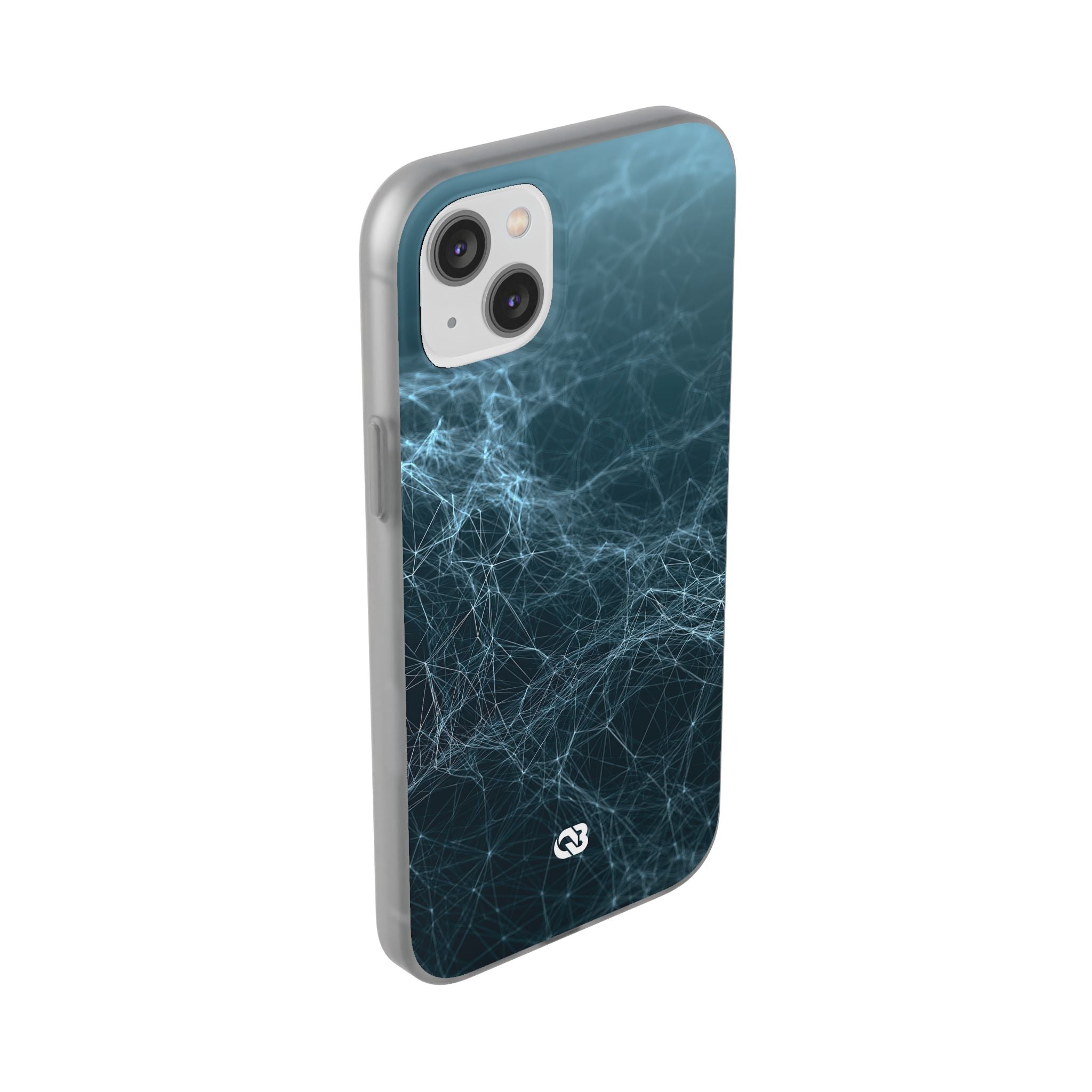 Teal Lite Phone Case for iPhone - Arctic Neural Mesh