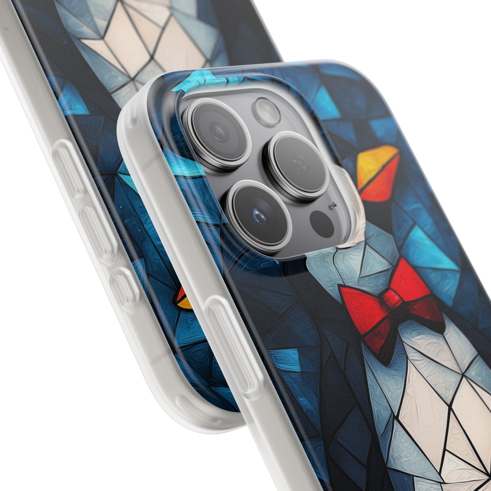 Mosaic Bowtie Penguin · Soft Phone Case for iPhone