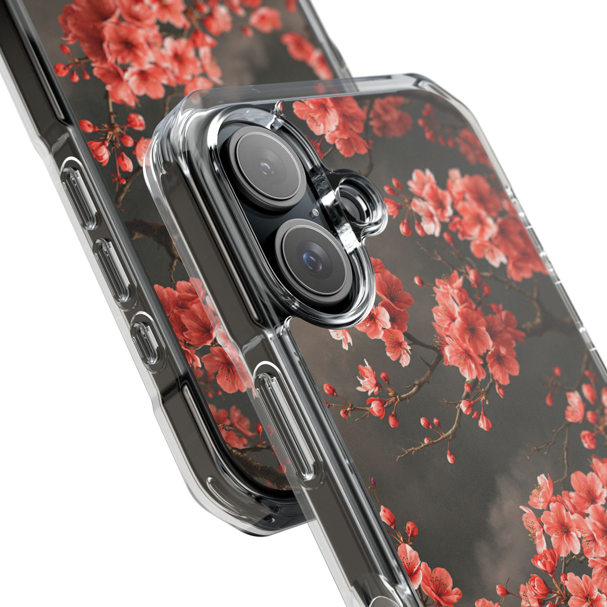 Dark Sakura Nocturne · Clear Impact Magnetic Phone Case for iPhone ·  Black