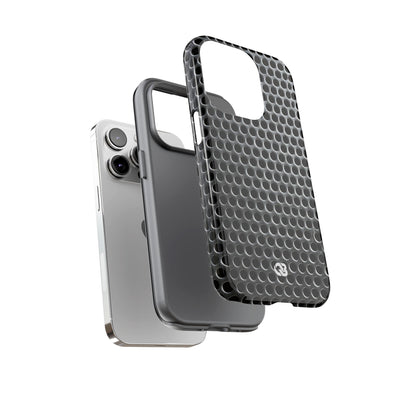Brushed Perforated Steel · Tough Phone Case for iPhone · Silver