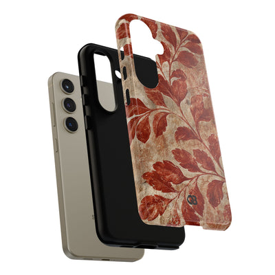 Terracotta Botanical Fresco · Tough Phone Case for Samsung · Red