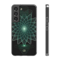 Green Lite Phone Case for Samsung - Cyan Signal Bloom