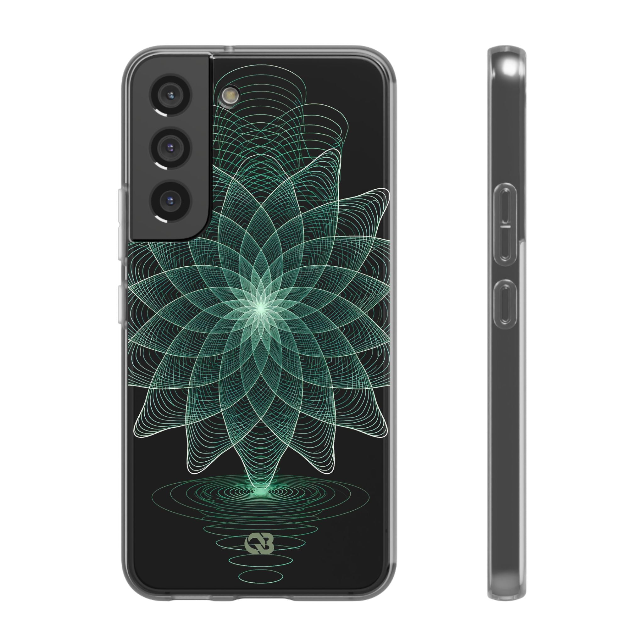 Green Lite Phone Case for Samsung - Cyan Signal Bloom