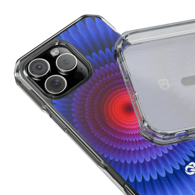 Radial Spectrum Bloom · Clear Impact Magnetic Phone Case for iPhone · Blue