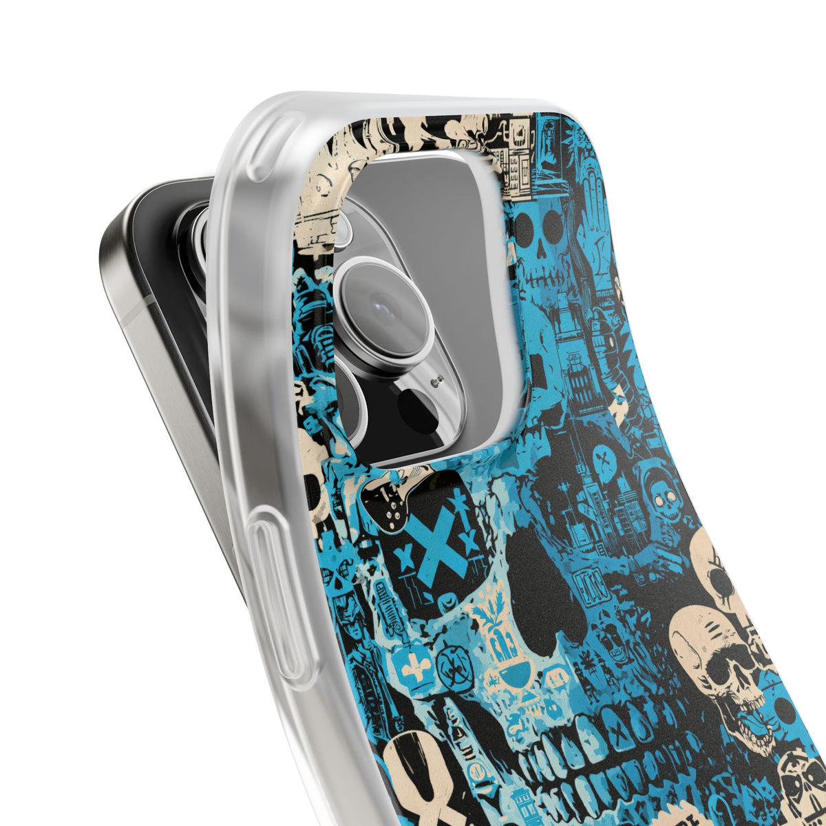 Electric Skull Graffiti · Lite Phone Case for iPhone ·  Blue