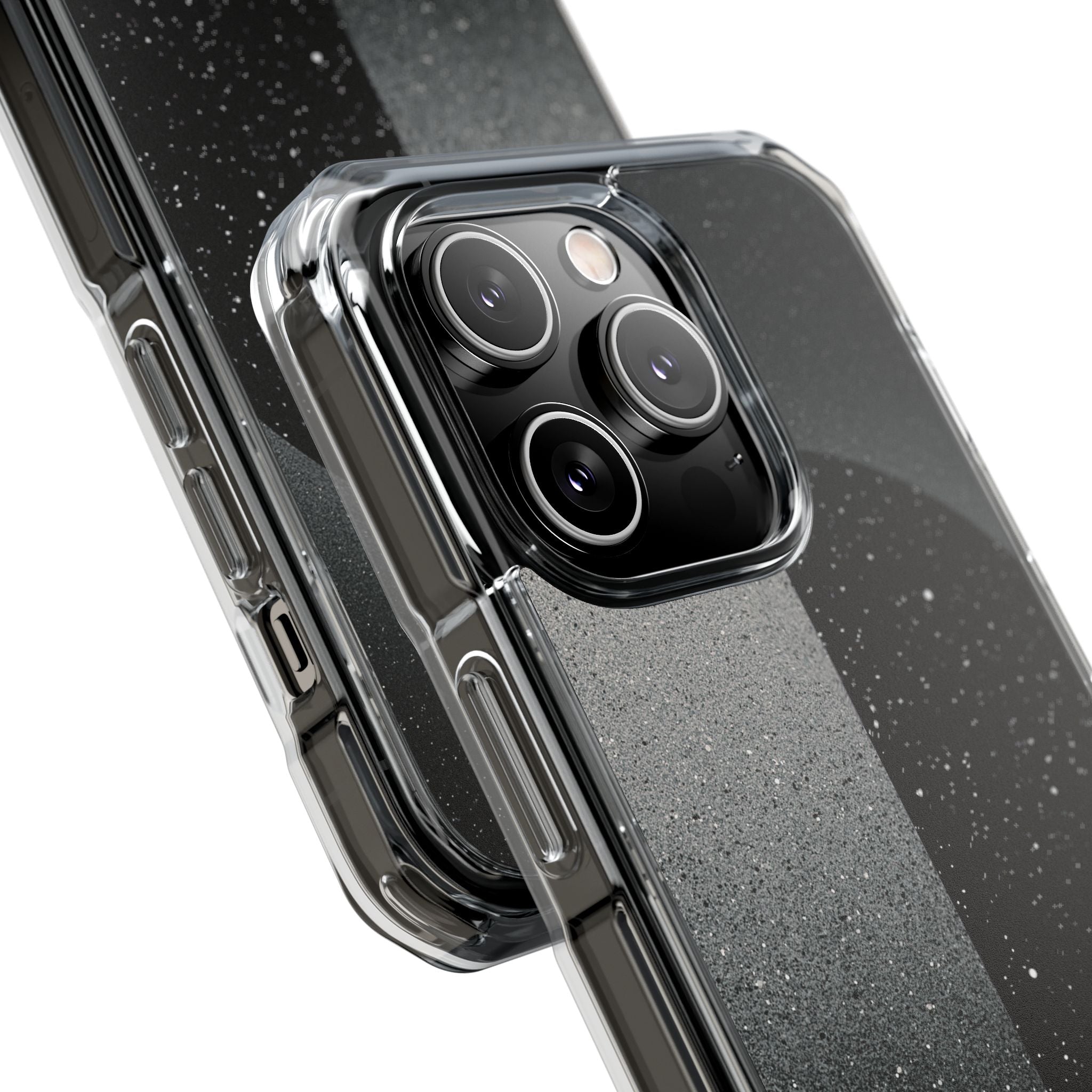Black Impact MagSafe Phone Case for iPhone - Lunar Static Orbit