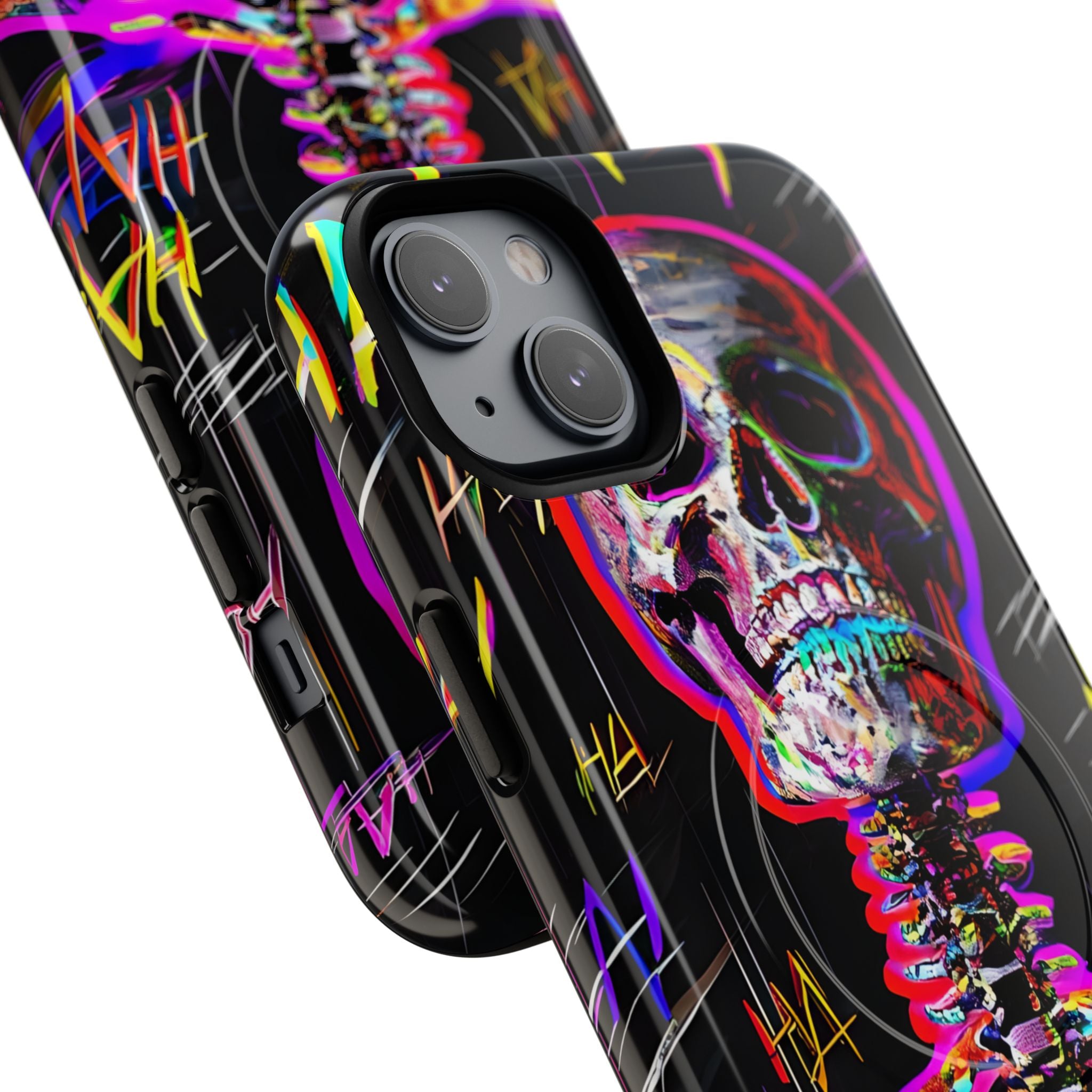 Neon Glitch Skeleton · Tough+ Coque de téléphone pour iPhone · Magsafe
