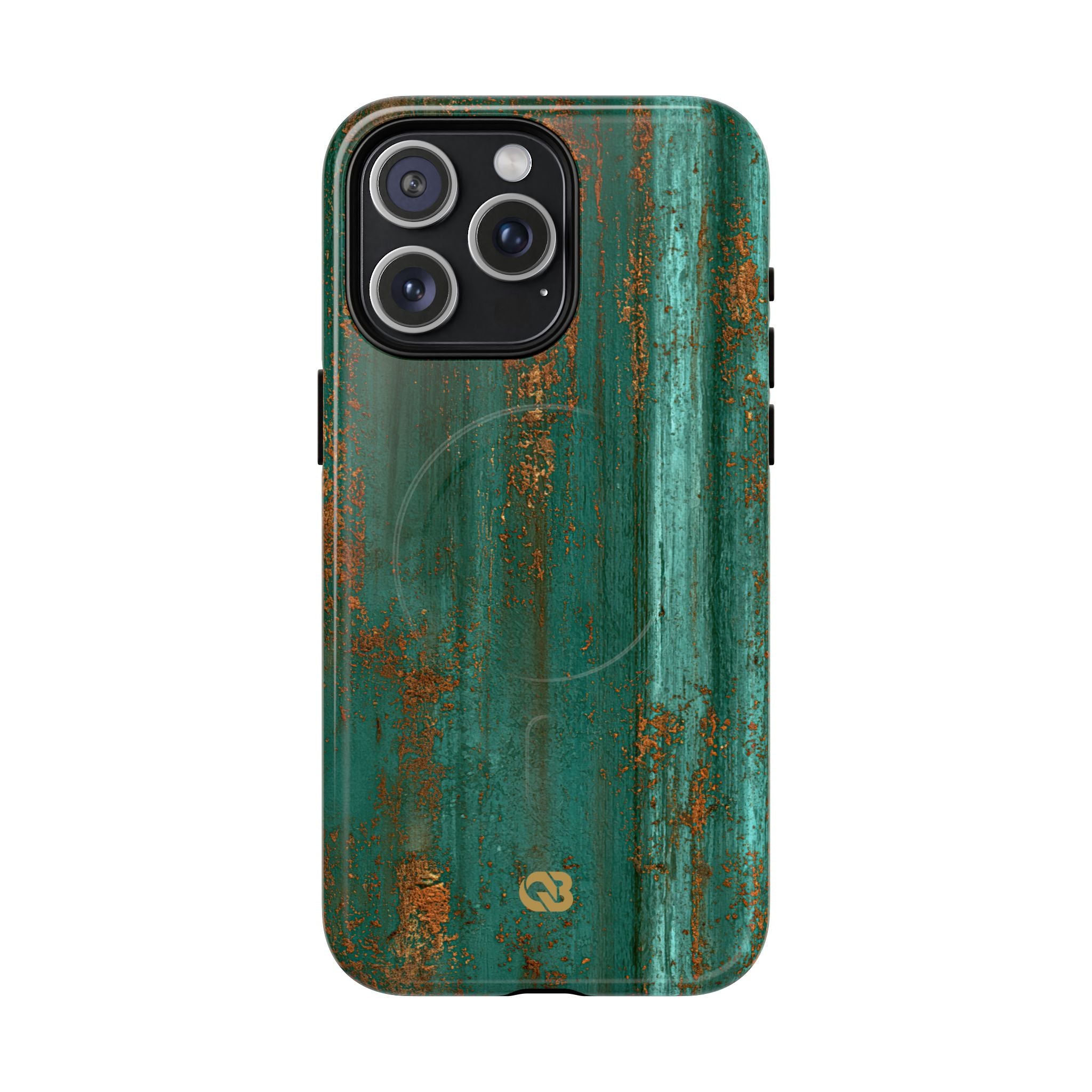 Teal Tough 2.0 Magsafe Phone Case for iPhone - Verdigris Copper Siding