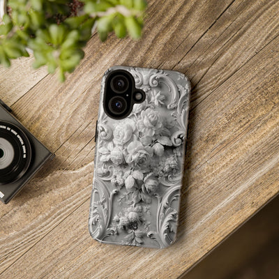 Rococo Marble Rose · Tough Phone Case for iPhone · White