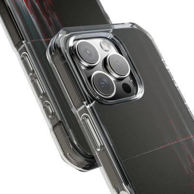 Black Impact MagSafe Phone Case for iPhone - Corrupted Data Stream