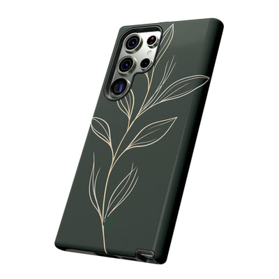 Green Tough Phone Case for Samsung - Deep Moss Willow