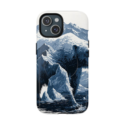 Fjord Summit Bear · Tough 2.0 Magnetic Phone Case for iPhone · Blue