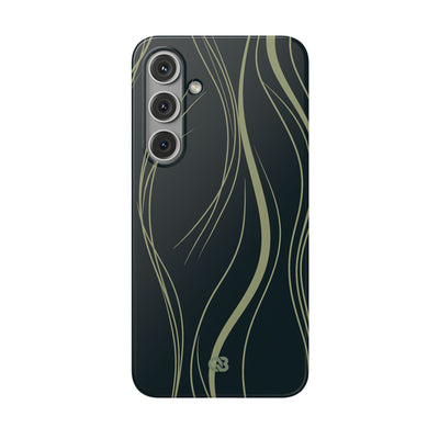 Green Lite Phone Case for Samsung - Obsidian Sage Flow